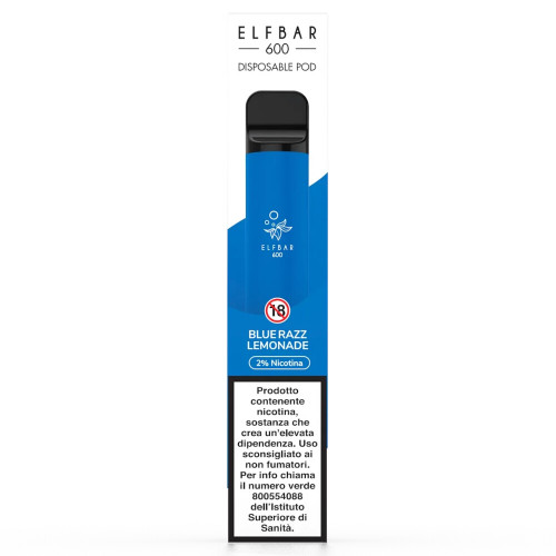 Elfbar 600 Disposable Electronic Cigarette Blue Razz Lemonade 20mg/ml