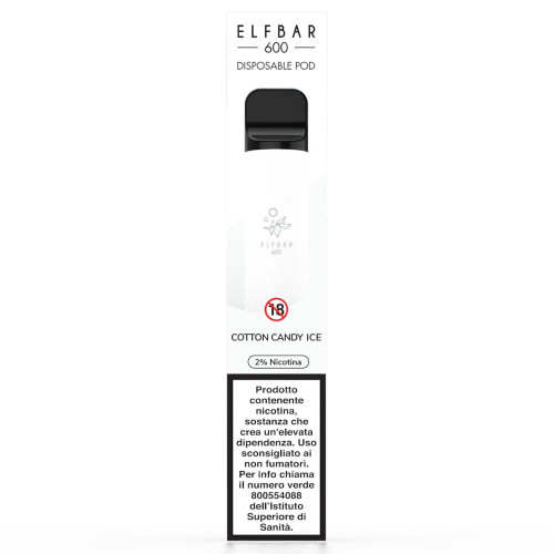 Elfbar 600 Disposable Electronic Cigarette Cotton Candy Ice 20mg/ml