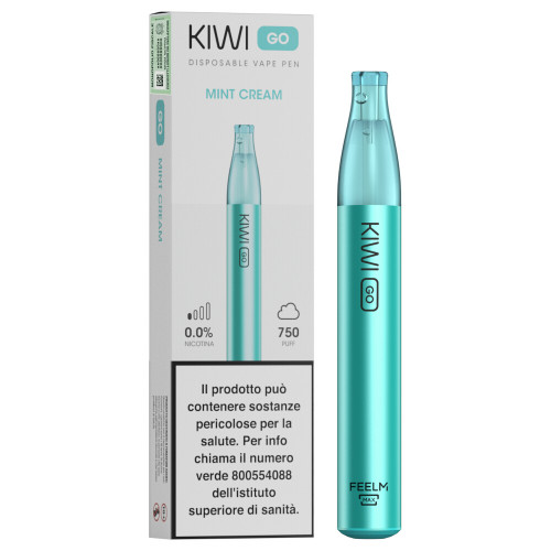 Kiwi Go Sigaretta Elettronica Usa e Getta Mint Cream